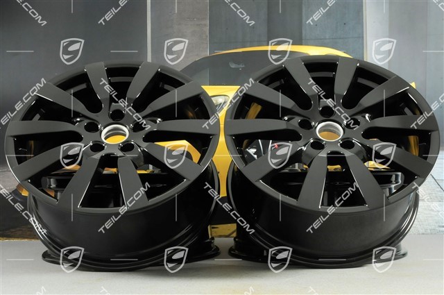 20-inch Cayenne SportDesign II wheel set, 9J x 20 ET57, black high gloss