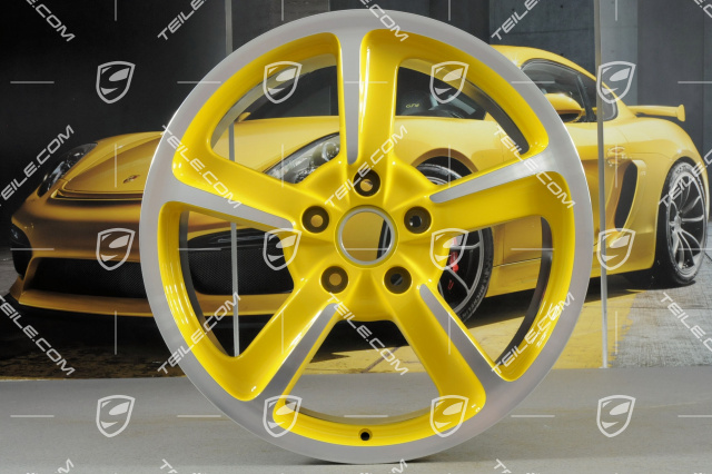 20-inch SportTechno wheel set, 8.5J x 20 ET57 + 10J x 20 x ET50, Racing Yellow