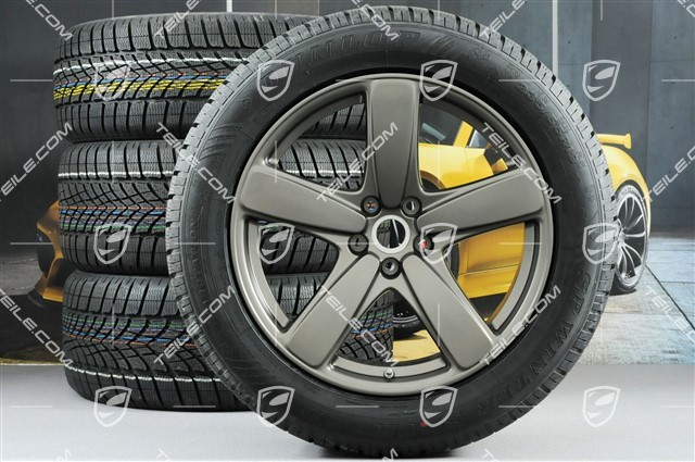 19-inch "Sport Classic" winter wheels set, rims 8,5J x 19 ET21 + 9J x 19 ET21 + Dunlop SP Winter Sport 4D winter tyres 235/55 R19 + 255/50 R19, with TPMS, platinum satin mat