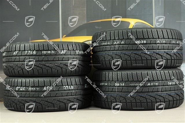 18" Boxster winter wheels set, rims 8J x 18 ET57 + 9,5J x 18 ET49, Pirelli Sottozero II winter tires 235/45 R18 + 265/45 R18
