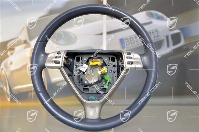 3-spoke steering wheel, Tiptronic, multifunction, sea blue / grey