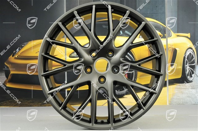 21-inch wheel rim set Panamera Sport Design, 9,5J x 21 ET71 + 10,5J x 21 ET71, Platinum satin-matte / WINTER