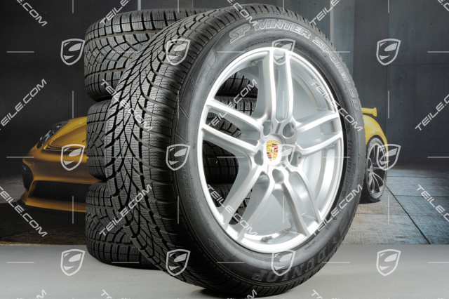 19-inch winter wheels set "Cayenne Turbo IV" facelift 2014->, alloy rims 8,5J x 19 ET59 + Dunlop Winterreifen 3D 265/50 R19, with TPM