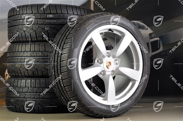 18-inch Cayman S winter wheel set (with tyres), front wheels 8J x 18 ET57 + rear 9J x 18 ET43