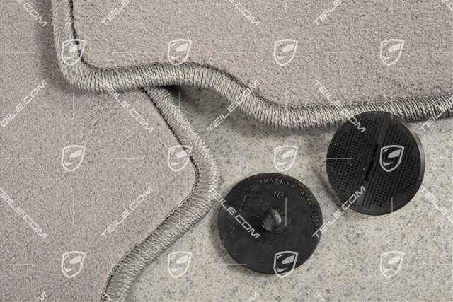 Set of floor mats, 2-piece (996 and 986), "grafitti" grey