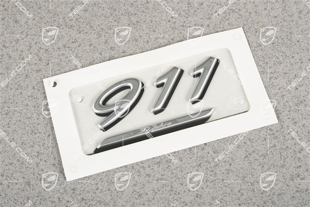 "911 - 30  Jahre" logo, silver