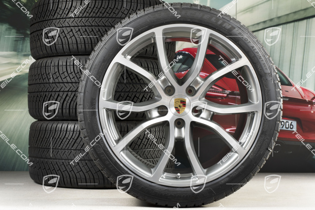 21-inch Cayenne Exclusive Design winter wheel set, rims 9,5J x 21 ET46 + 11,0J x 21 ET58 + Michelin Pilot Alpin 5 winter tyres 275/40 R21 + 305/35 R21, with TPMS