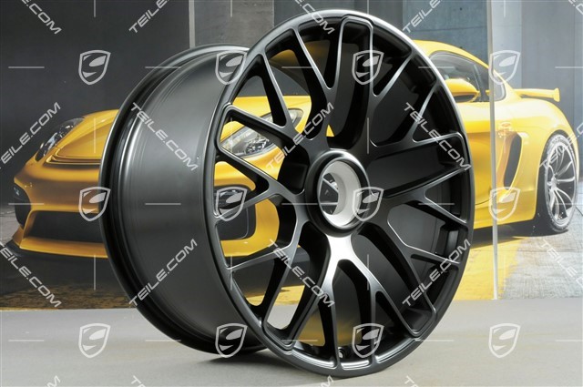 20-inch Wheels set Turbo S, central locking, 8,5J x 20 ET51 + 11J x 20 ET59, black satin mat