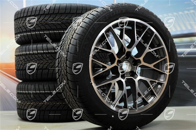 20-inch "RS Spyder Design" winter wheels set, rims 9J x 20 ET26 + 10J x 20 ET19 + NEW Dunlop winter tyres 265/45 R 20 + 295/40 R 20, with TPMS