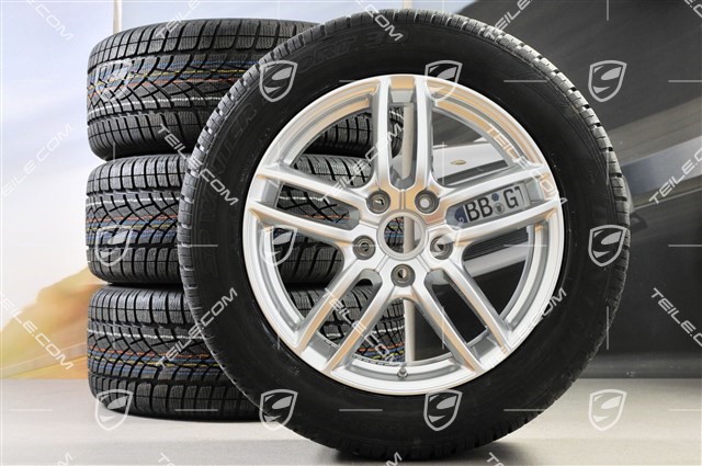 19-inch winter wheels set "Cayenne Turbo IV" facelift 2014->, alloy rims 8,5J x 19 ET59 + Dunlop winter tyres 265/50 R19, with TPM