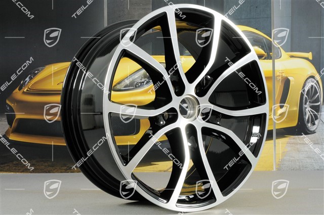 21-inch wheel rim, Exclusive Design, 9,5J x 21 ET46, black high gloss