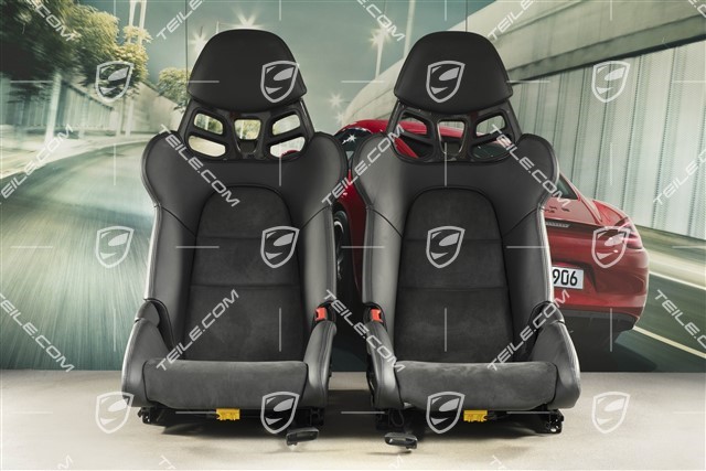 Fotele kubełkowe GT3RS / GT2RS, Carbon, skóra+Alcantara, czarne, zestaw, L+R