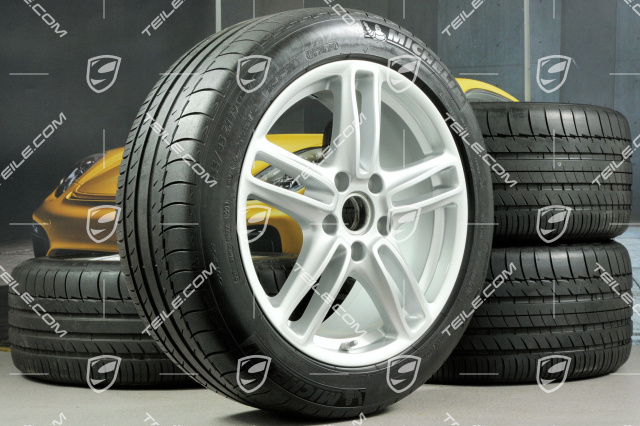 19-inch Panamera Turbo summer wheel set, front 9J x 19 ET60 + rear 10J x 19 ET61 + tyres 255/45 ZR19 + 285/40 ZR19 TPMS