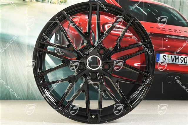 21-inch wheel rim, Cayenne RS Spyder Design, 11J x 21 ET58, black high gloss