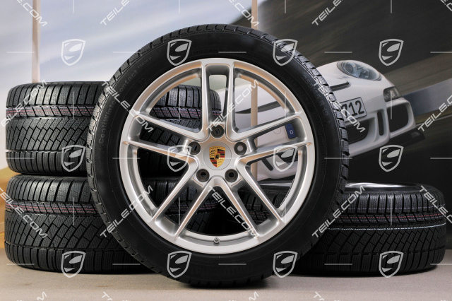 19-inch TURBO II winter wheel set, wheels 9J x 19 ET 60 + 10J x 19 ET61 + NEW winter tyres Continental 255/45 R19+285/40 R19, with TPM