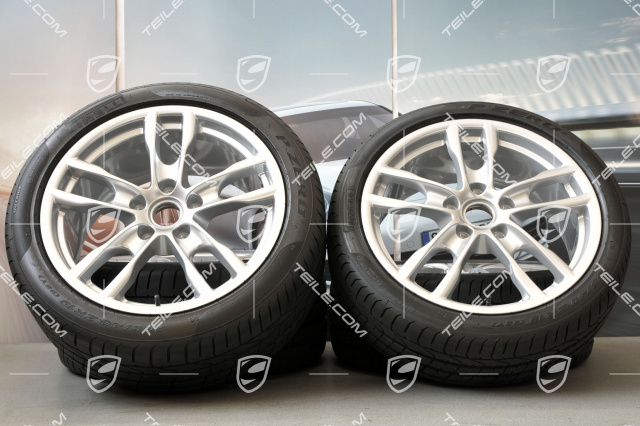 19-inch Boxster S summer wheel set, 8J x 19 ET57 + 9,5J x 19 ET45, tyres 235/40 ZR19 + 265/40 ZR19, with TPM