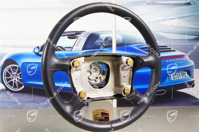 4-spoke steering wheel, leather, "metropol" blue
