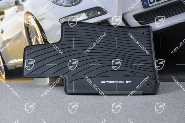 Floor mat, rubber set, black