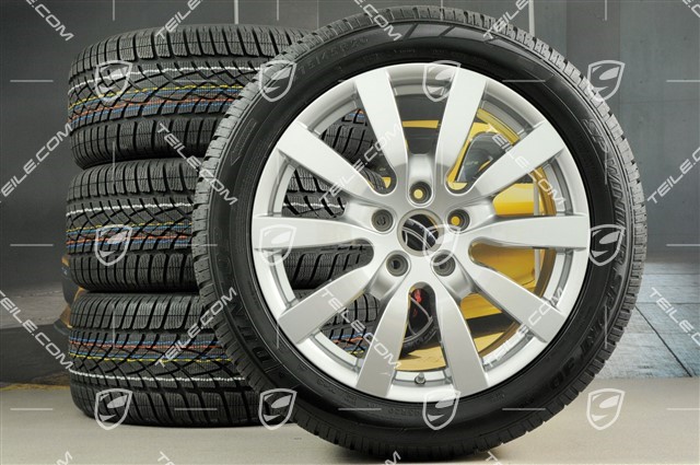 20-inch winter wheels set "Cayenne SportDesign II" facelift 2014->, rims 9J x 20 ET57 + Dunlop winter tyres 275/45 R20, with TPM