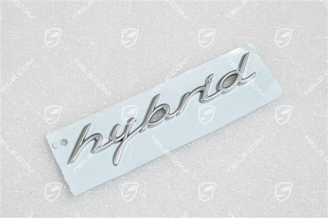 Lateral "Hybrid" logo, chrome, L
