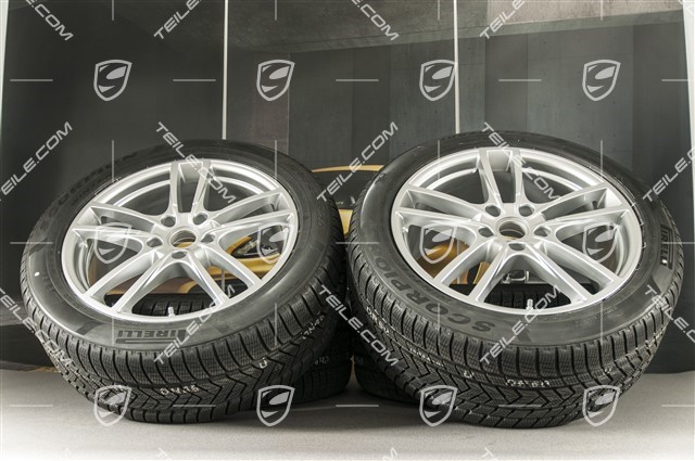 20-inch Cayenne Sport winter wheel set, rims 9J x 20 ET50 + 10,5J x 20 ET64 + Pirelli winter tyres 275/45 R20 + 305/40 R20, with TPMS