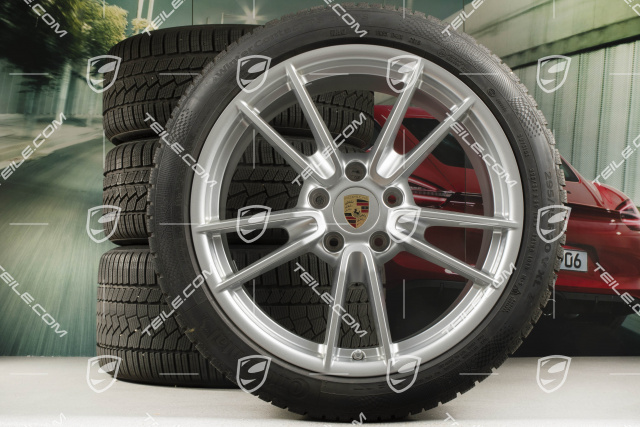 19-/20-inch Carrera winter wheel set, wheel rims 8,5J x 19 ET52 + 11J x 20 ET66 + Continental winter tyres 235/40 R19 + 295/35 R20, with TPMS