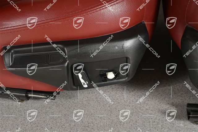 4200, Seats, el. adjustable, leather, memory, burgundy, set (L+R)
