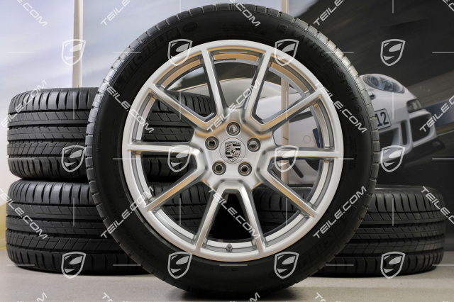 20" "Macan SportDesign" Sommerräder Satz, Felgen 9J x 20 ET26 + 10J x 20 ET19, Sommerreifen 265/45 R 20 + 295/40 R 20, mit RDK-Sensoren