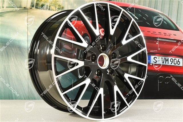21" Felga Panamera Exclusive Design, 9,5J x 21 ET71, czarny wysoki połysk