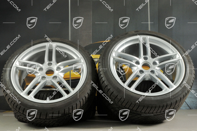 19-inch Carrera winter wheel set, 8,5J x 19 ET54 + 11J x 19 ET69, Continental winter tyres 235/40 R19 + 285/35 R19, with TPMS