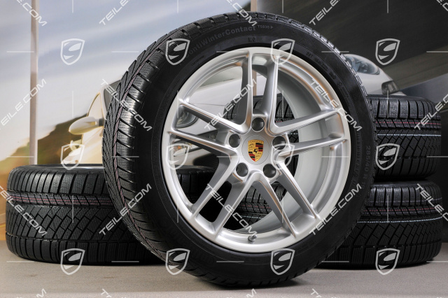 19-inch TURBO II winter wheel set, wheels 9J x 19 ET 60 + 10J x 19 ET61 + NEW winter tyres Continental 255/45 R19+285/40 R19, with TPM