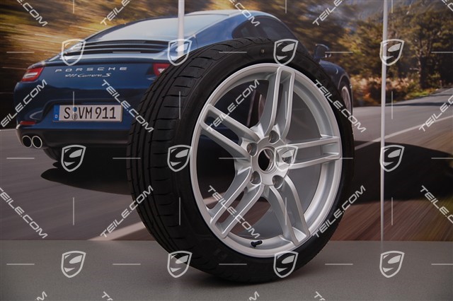 19-inch Carrera summer wheel set, 8,5J x 19 ET54 + 11J x 19 ET69, summer tyres 235/40 R19 + 285/35 R19