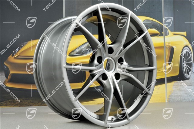 20-inch wheel rim set Carrera S IV, 8J x 20 ET57 + 10J x 20 ET45, Platinum satin mat