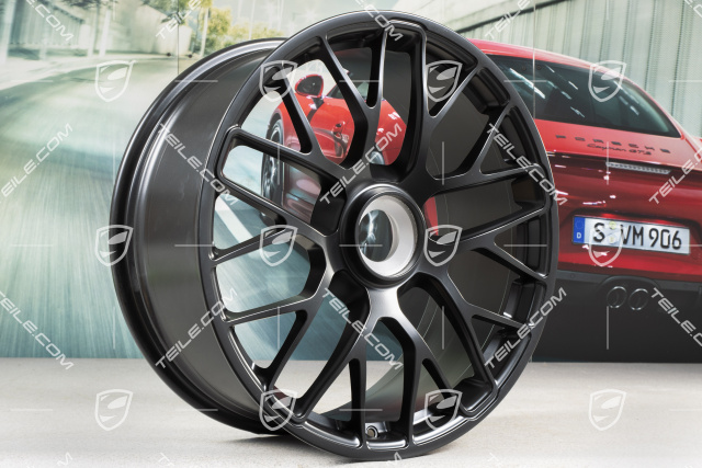 20" Felgensatz Turbo S, Zentralverschluss, 8,5J x 20 ET51 + 11J x 20 ET59, Schwarz Seidenmatt