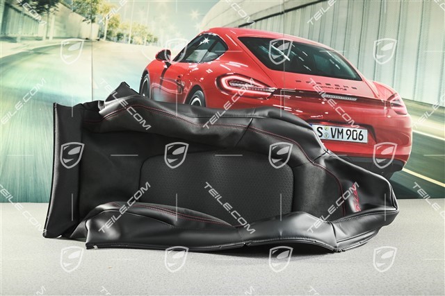 Lehnenbezug, Leder / Alcantara, GTS Sportsitz, Schwarz, R