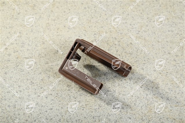 Seat rail cover, front, Truffle Brown, L