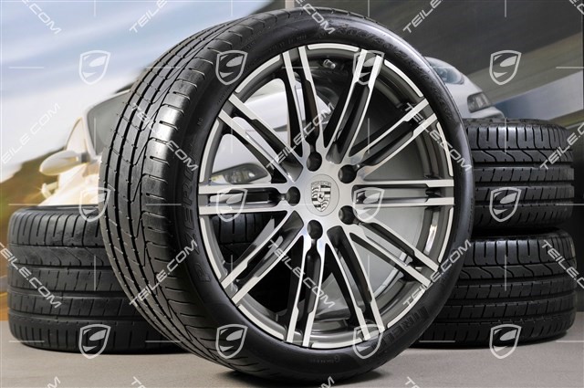 20" Turbo III summer wheel set, rims 8,5J x 20 ET51 + 11J x 20 ET56 + Pirelli P-ZERO summer tyres 245/35 R20 + 305/30 R20, with TPM
