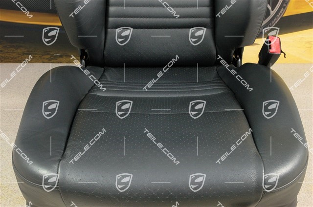 Seat, manual adjustable, leather, Metropole blue, damaged, R