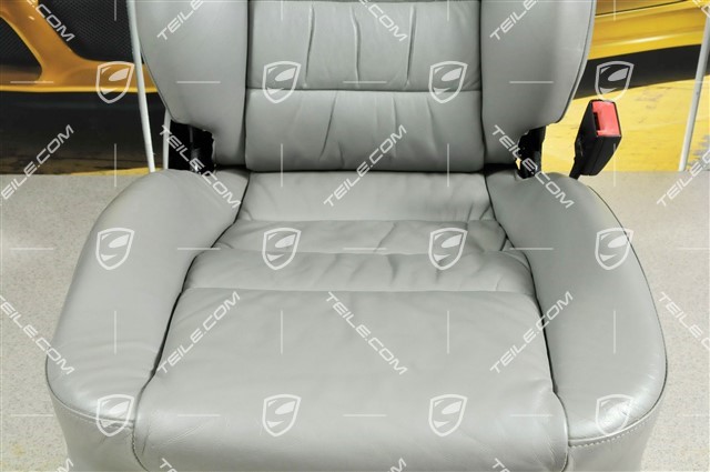 Seat, el adjustable, leather, Graphite grey, Draped, damage, R