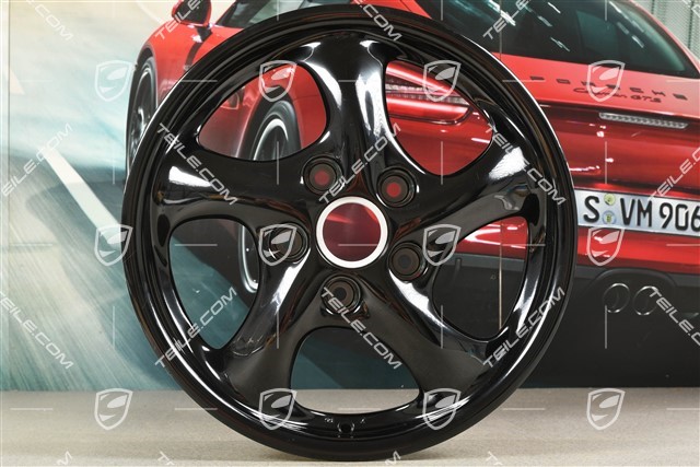 17-inch Carrera wheel, 7J x 17 ET55, black high gloss