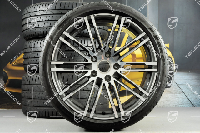 20-inch summer wheels set 911 Turbo III, rims 8,5J x 20 ET51 + 11J x 20 ET52 + NEW Pirelli summer tyres 245/35 ZR20 + 305/30 ZR20