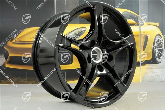 18-inch Cayman S II wheel (Facelift), 9J x 18 ET43, black high gloss