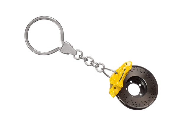 Porsche Brake-disc keyring, Yellow / new / Accessories / F. Keyrings & Key  straps / WAP0503030E 