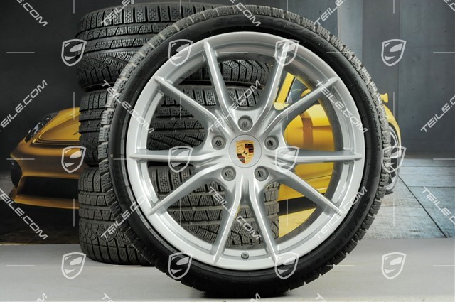 20-inch winter wheels set Carrera S (IV), rims 8,5J x 20 ET49 + 11J x 20 ET56 + NEW Pirelli Sottozero II winter tyres 245/35 R20 + 295/30 R20