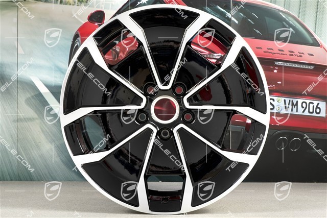 20-inch wheel rim Taycan Turbo Aero Design, 11J x 20 ET60, black high gloss + glossy Surface