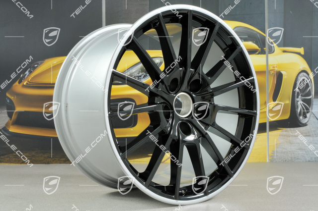 20-inch Panamera Sport wheel set, 9,5J x 20 ET 65 + 11,5 J x 20 ET 63, rims arms in black