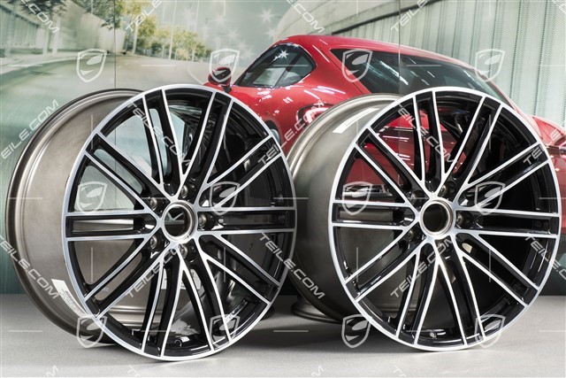 20-inch wheel rim set Turbo IV, 11,5J x 20 ET56 + 9J x 20 ET51, black high gloss