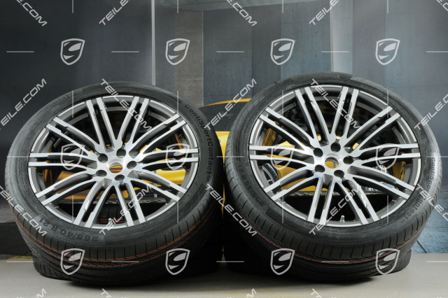 21-inch Turbo III summer wheels set, rims 9J x 21 ET26 + 10J x 21 ET19 + NEW Continental summer tyres 265/40 R 21 + 295/35 R 21, with TPMS