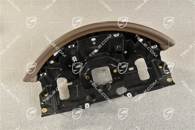 Dashboard trim / Instrument cluster cover, Leather, Umber