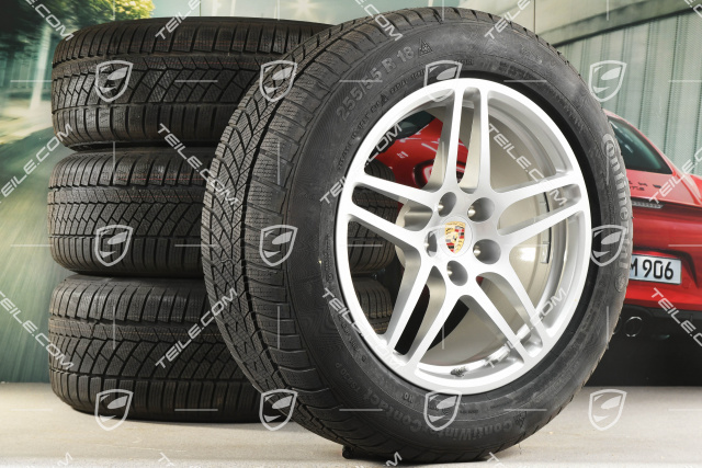 18-inch "Macan S" Winter wheel set, rims 8J x 18 ET21 + 9J x 18 ET21 + Continental winter tyres 235/60 ZR 18 + 255/55 ZR 18, with TPMS